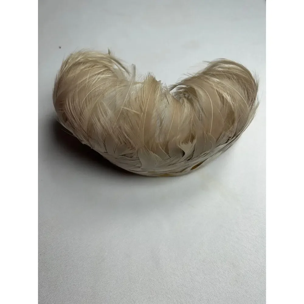 VTG Europa ladies hat duck feathers 1960 Art Deco revival in1930's Great Gatsby
